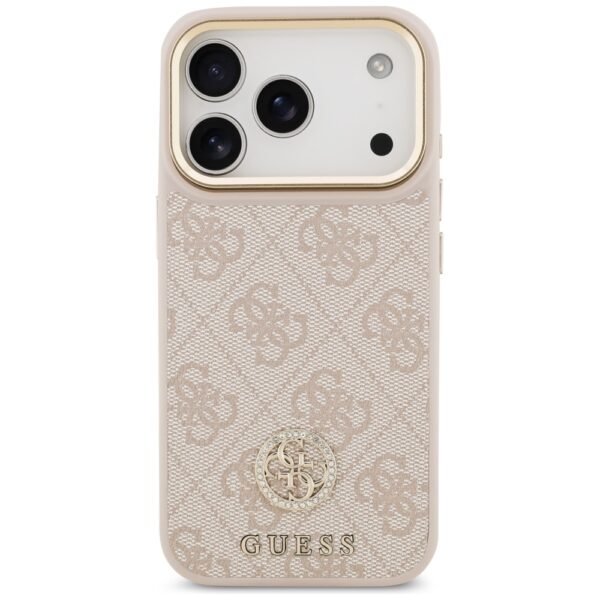 200776_3 Guess 4G Strass Logo MagSafe Case for iPhone 17 Pro - Pinkeng