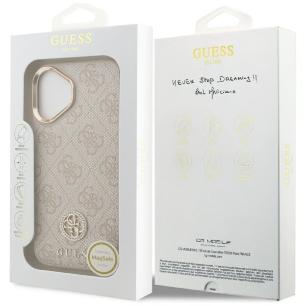 200777_8 Guess 4G Strass Logo MagSafe Case for iPhone 17 - Pinkeng