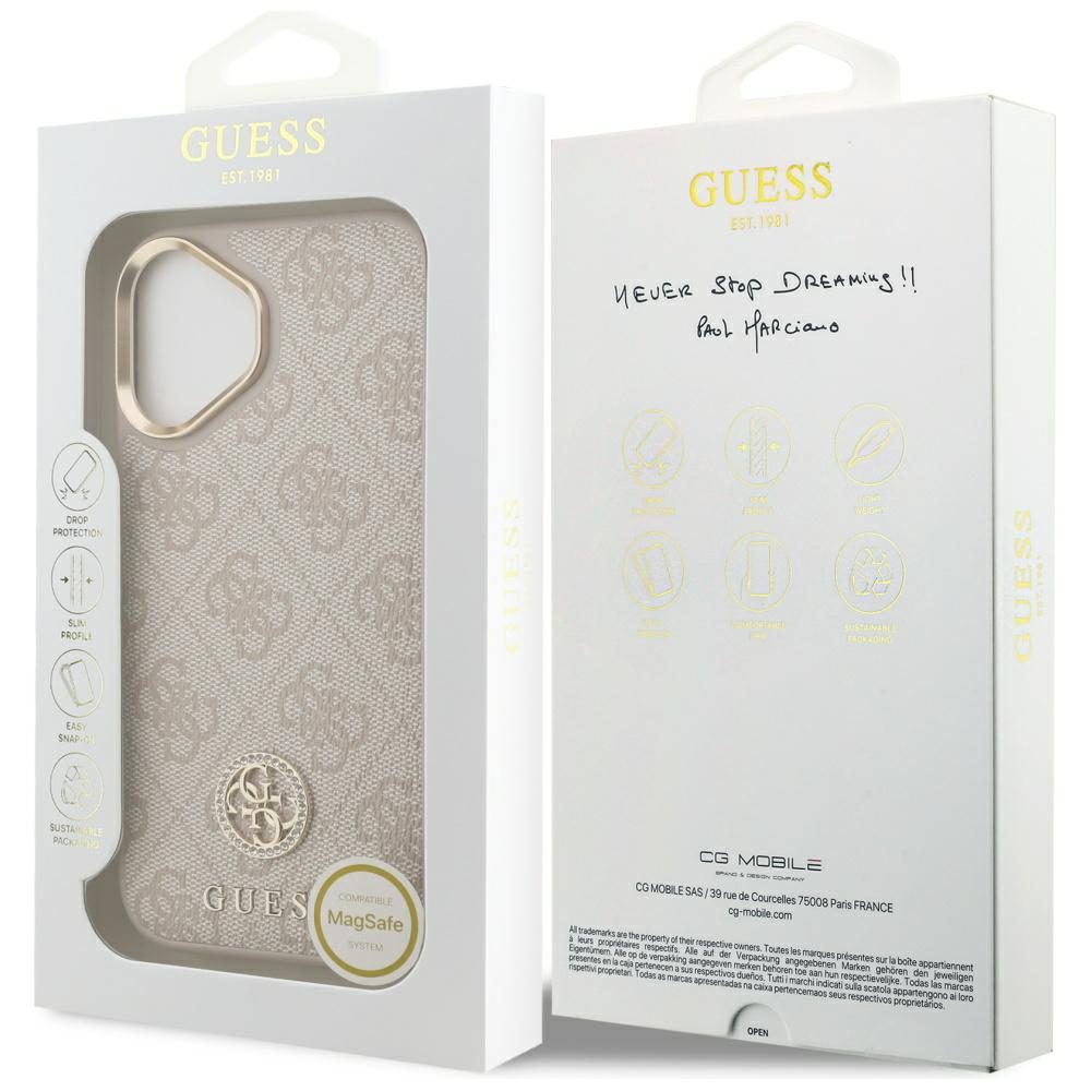 200777_8 Guess 4G Strass Logo MagSafe Case for iPhone 17 - Pinkeng