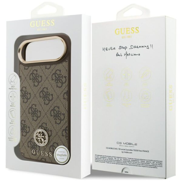200778_8 Guess 4G Strass Logo MagSafe Case for iPhone Air - Browneng