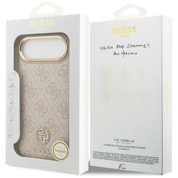 200780_8 Guess 4G Strass Logo MagSafe Case for iPhone Air - Pinkeng
