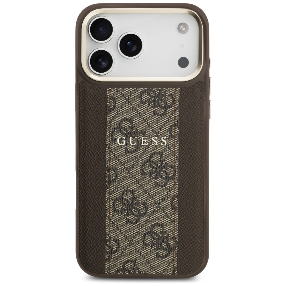 Guess 4G Stripe MagSafe case for iPhone 17 Pro Max - browneng