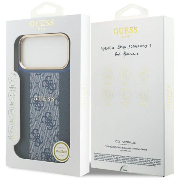 Guess 4G Stripe MagSafe Case for iPhone 17 Pro Max - Blueeng