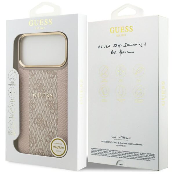 Guess 4G Stripe MagSafe Case for iPhone 17 Pro Max - Pinkeng