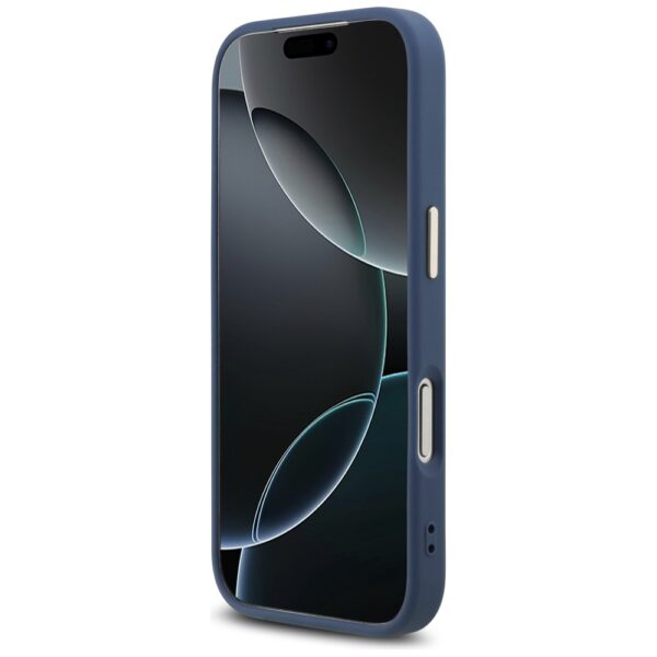 200801_5 Guess 4G Triangle Logo MagSafe Case for iPhone 17 Pro - Blue & Goldeng