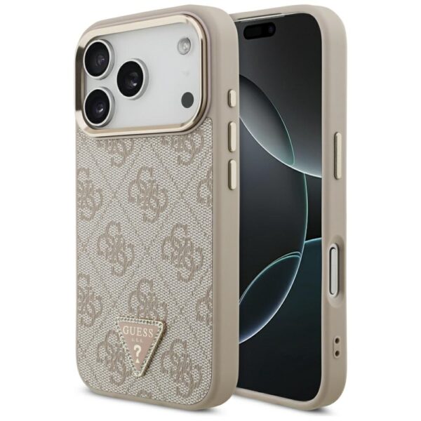200802_1 Guess 4G Triangle Logo MagSafe Case for iPhone 17 Pro - Rose Goldeng