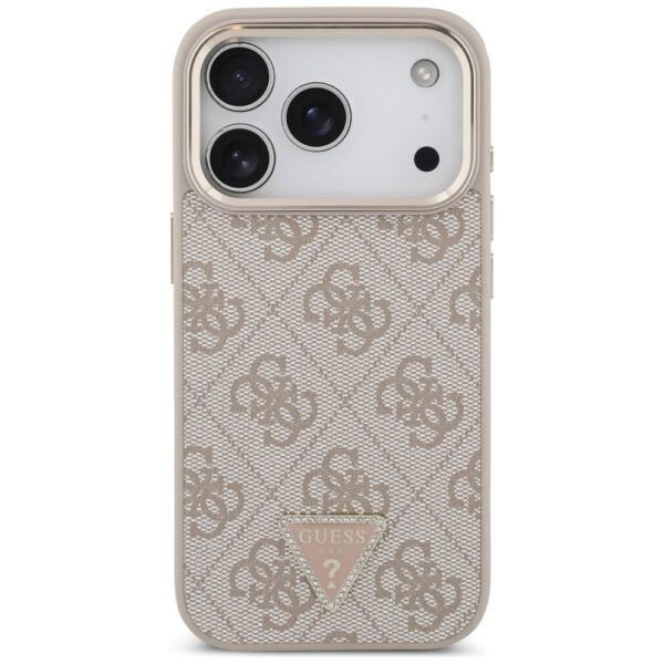 200802_3 Guess 4G Triangle Logo MagSafe Case for iPhone 17 Pro - Rose Goldeng