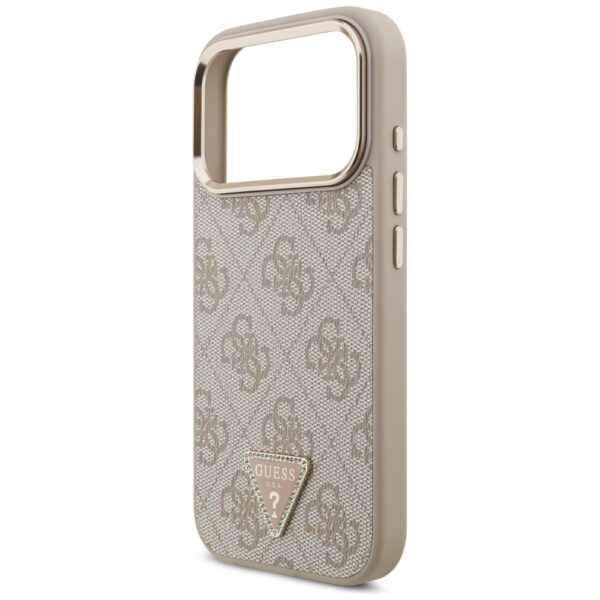 200802_6 Guess 4G Triangle Logo MagSafe Case for iPhone 17 Pro - Rose Goldeng