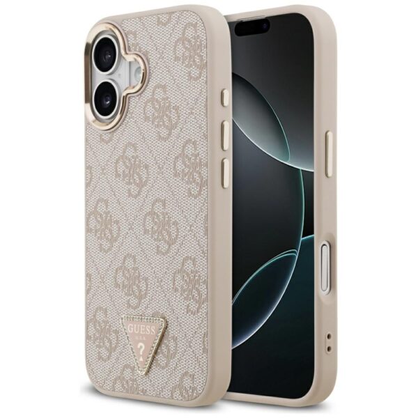 200803_1 Guess 4G Triangle Logo MagSafe Case for iPhone 17 - Rose Goldeng