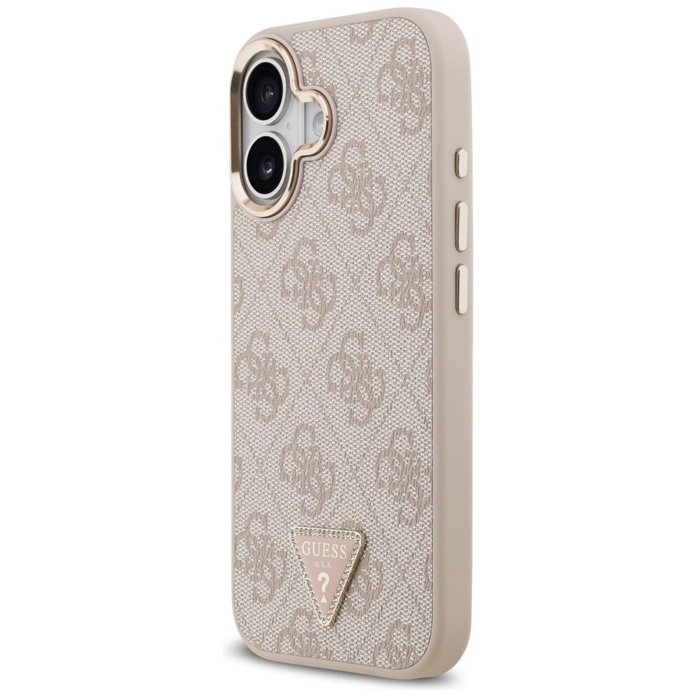 200803_2 Guess 4G Triangle Logo MagSafe Case for iPhone 17 - Rose Goldeng