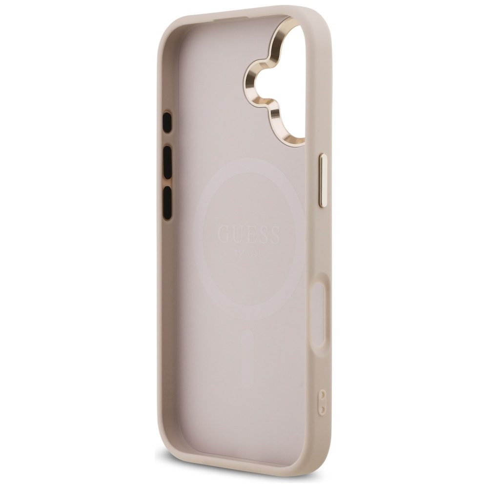 200803_7 Guess 4G Triangle Logo MagSafe Case for iPhone 17 - Rose Goldeng