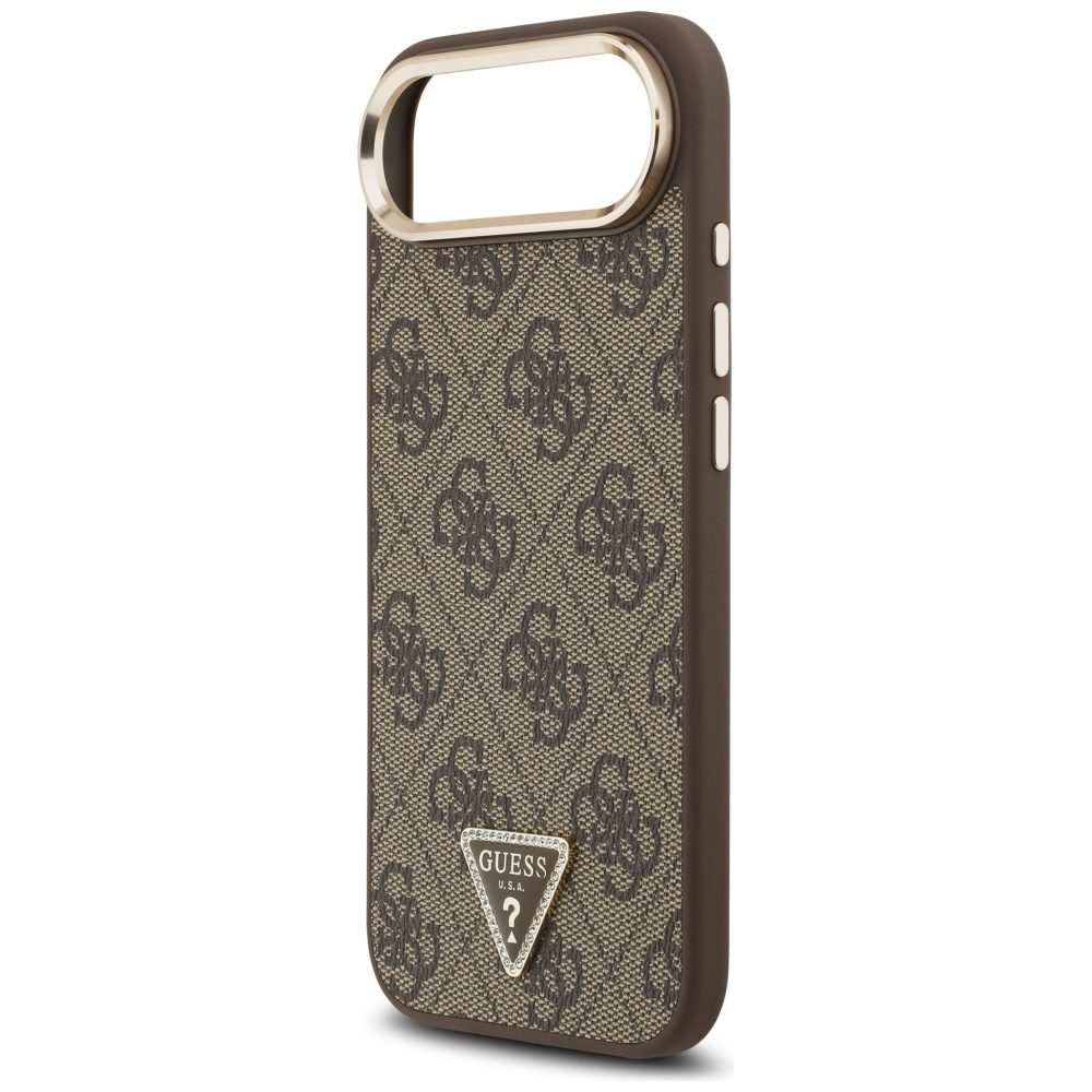 200805_6 Guess 4G Triangle Logo MagSafe Case for iPhone Air Brown - Goldeng