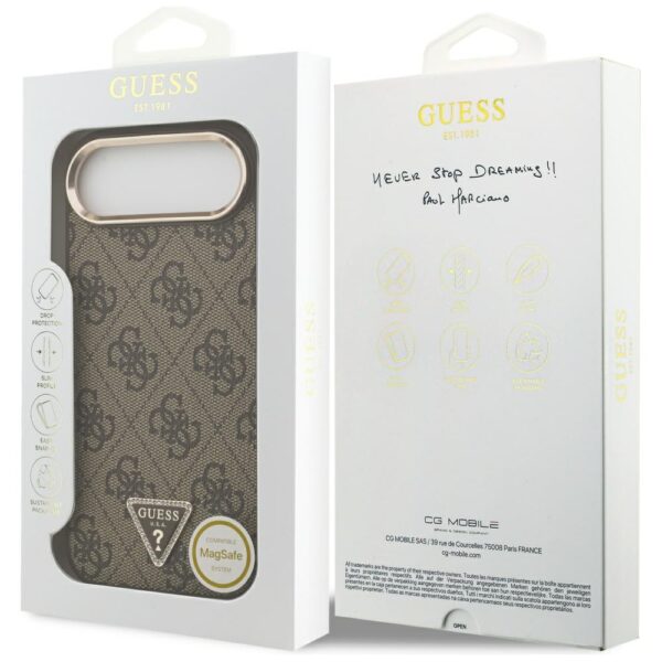 200805_8 Guess 4G Triangle Logo MagSafe Case for iPhone Air Brown - Goldeng
