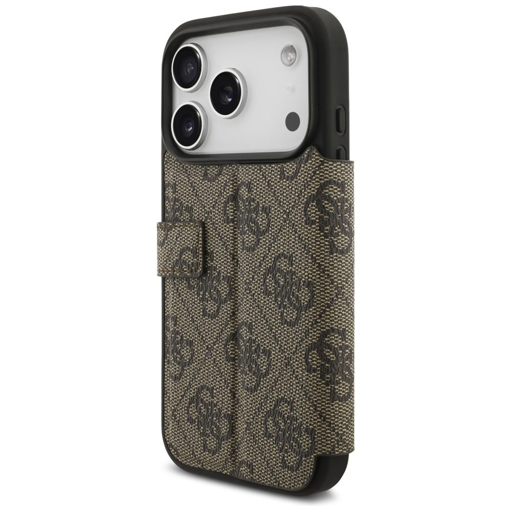 Guess Book 4G Metal Logo Case for iPhone 17 Pro - Browneng