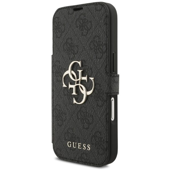 Guess Book 4G Metal Logo Case for iPhone 17 Pro - Blackeng