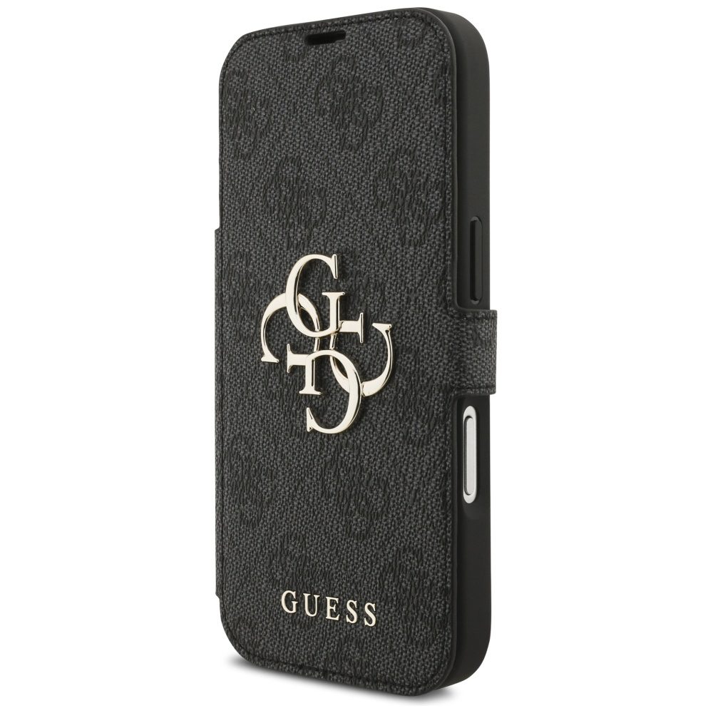 Guess Book 4G Metal Logo Case for iPhone 17 Pro - Blackeng