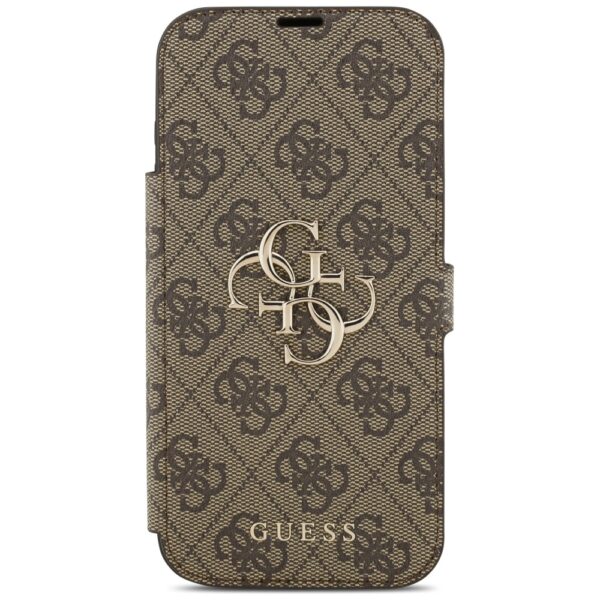 Guess Book 4G Metal Logo Case for iPhone 17 Pro Max - Browneng