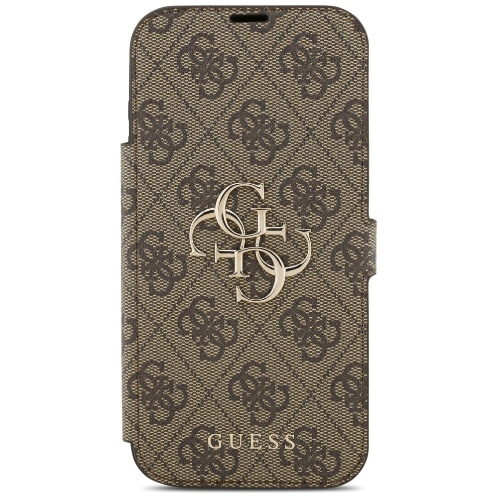 Guess Book 4G Metal Logo Case for iPhone 17 Pro Max - Browneng