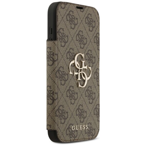 Guess Book 4G Metal Logo Case for iPhone 17 Pro Max - Browneng