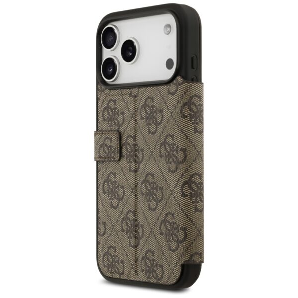 Guess Book 4G Metal Logo Case for iPhone 17 Pro Max - Browneng