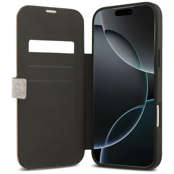 Guess Book 4G Metal Logo Case for iPhone 17 Pro Max - Pinkeng