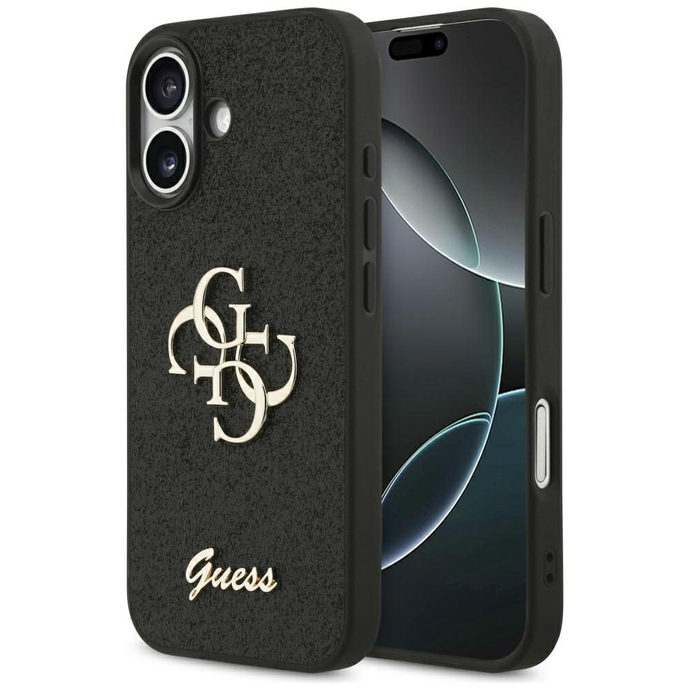 200819_1 Guess Fixed Glitter Big 4G case for iPhone 17 - blackeng