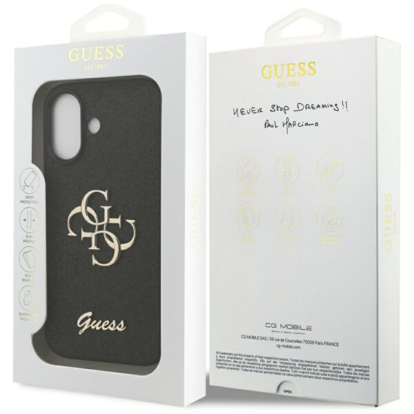 200819_8 Guess Fixed Glitter Big 4G case for iPhone 17 - blackeng