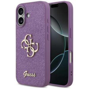 Guess Fixed Glitter Big 4G case for iPhone 17 - purpleeng