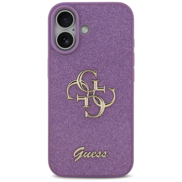 Guess Fixed Glitter Big 4G case for iPhone 17 - purpleeng