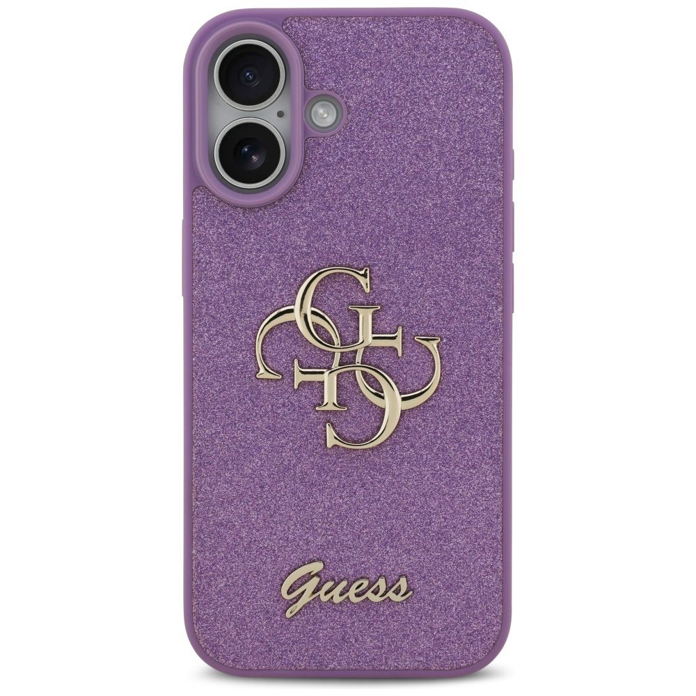 Guess Fixed Glitter Big 4G case for iPhone 17 - purpleeng