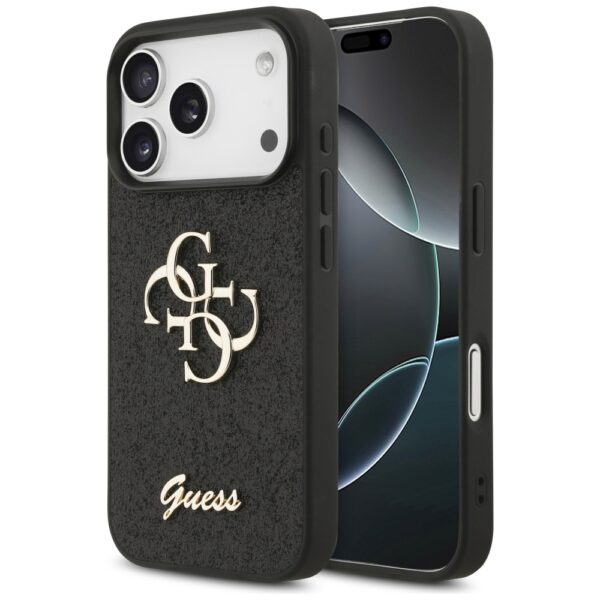 200821_1 Guess Fixed Glitter Big 4G case for iPhone 17 Pro - blackeng