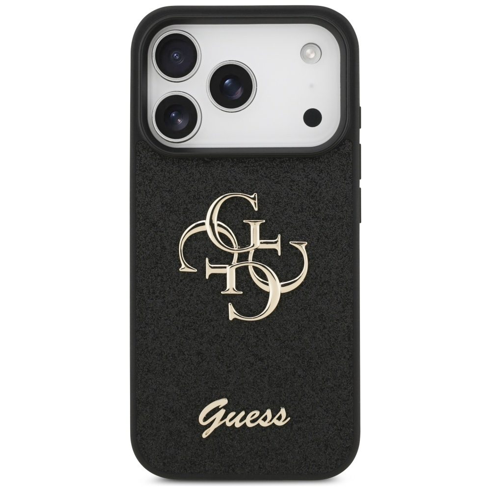 200821_3 Guess Fixed Glitter Big 4G case for iPhone 17 Pro - blackeng