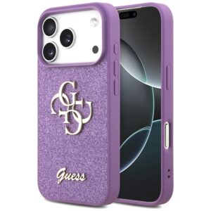 Guess Fixed Glitter Big 4G case for iPhone 17 Pro - purpleeng