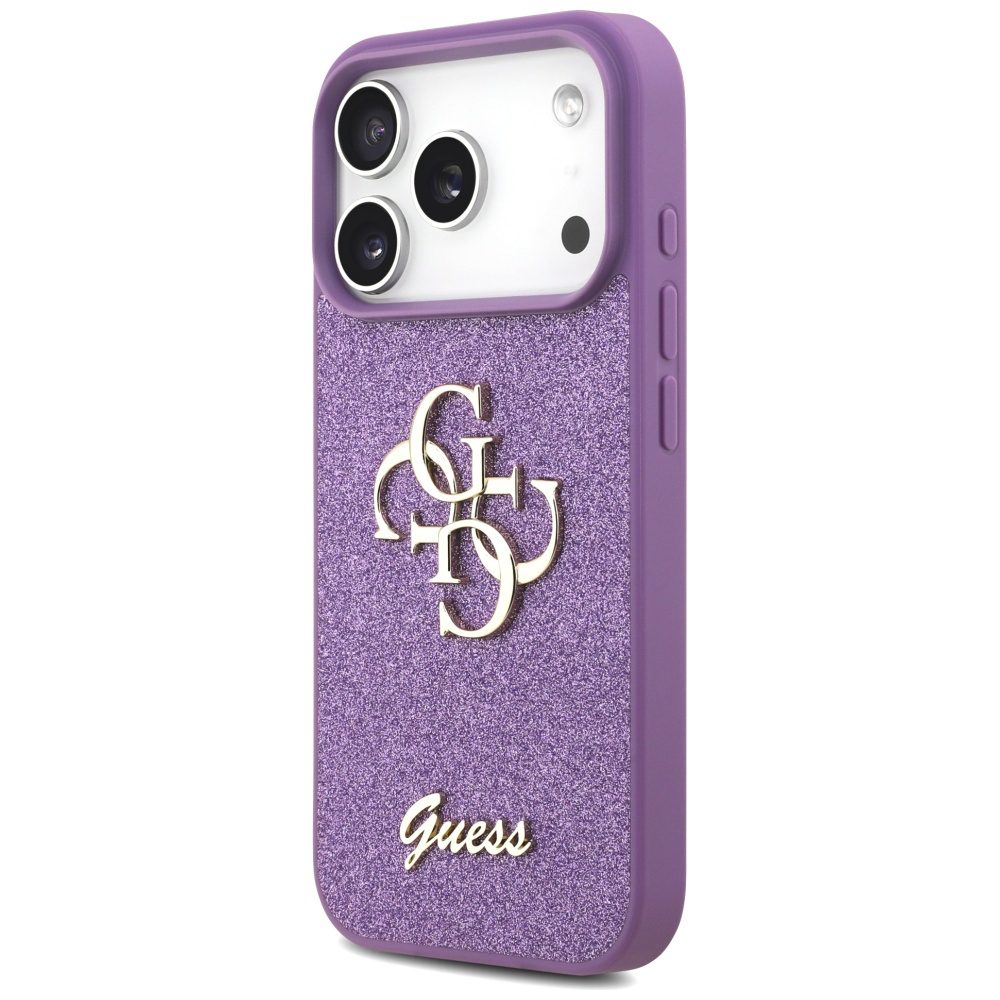 Guess Fixed Glitter Big 4G case for iPhone 17 Pro - purpleeng