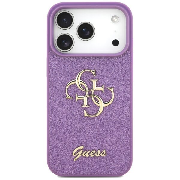 Guess Fixed Glitter Big 4G case for iPhone 17 Pro - purpleeng