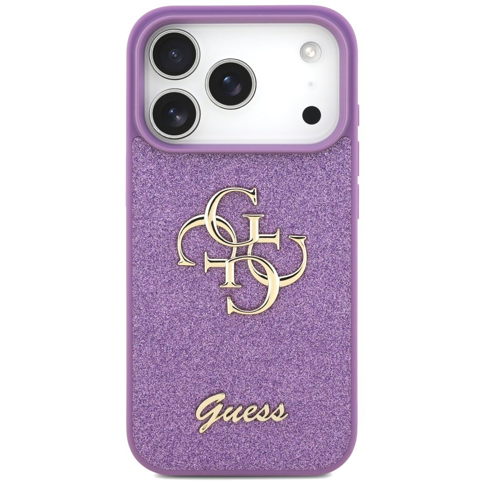 Guess Fixed Glitter Big 4G case for iPhone 17 Pro - purpleeng