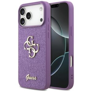 Guess Fixed Glitter Big 4G case for iPhone 17 Pro Max - purpleeng