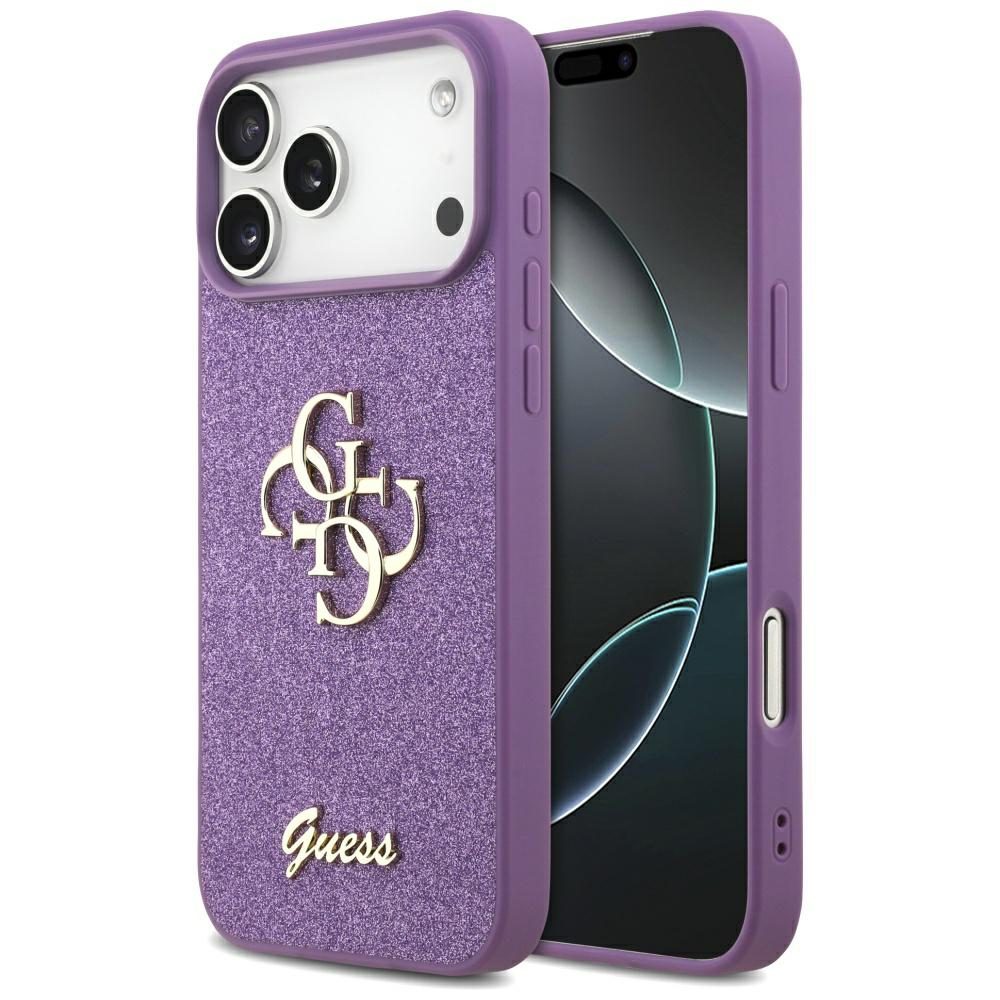 Guess Fixed Glitter Big 4G case for iPhone 17 Pro Max - purpleeng