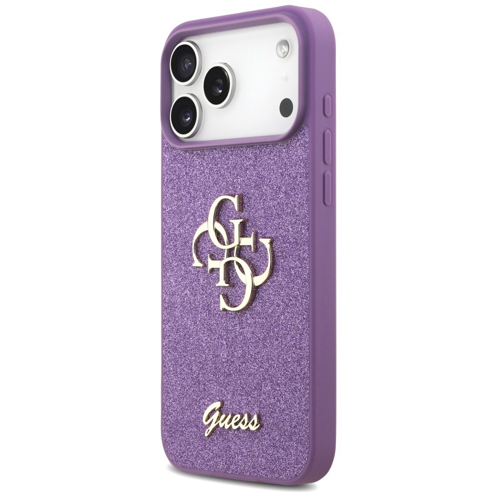 Guess Fixed Glitter Big 4G case for iPhone 17 Pro Max - purpleeng
