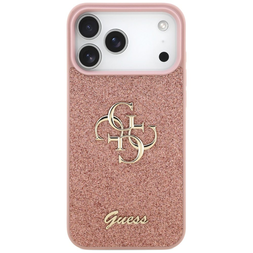 200825_3 Guess Fixed Glitter Big 4G Case for iPhone 17 Pro Max - Pinkeng