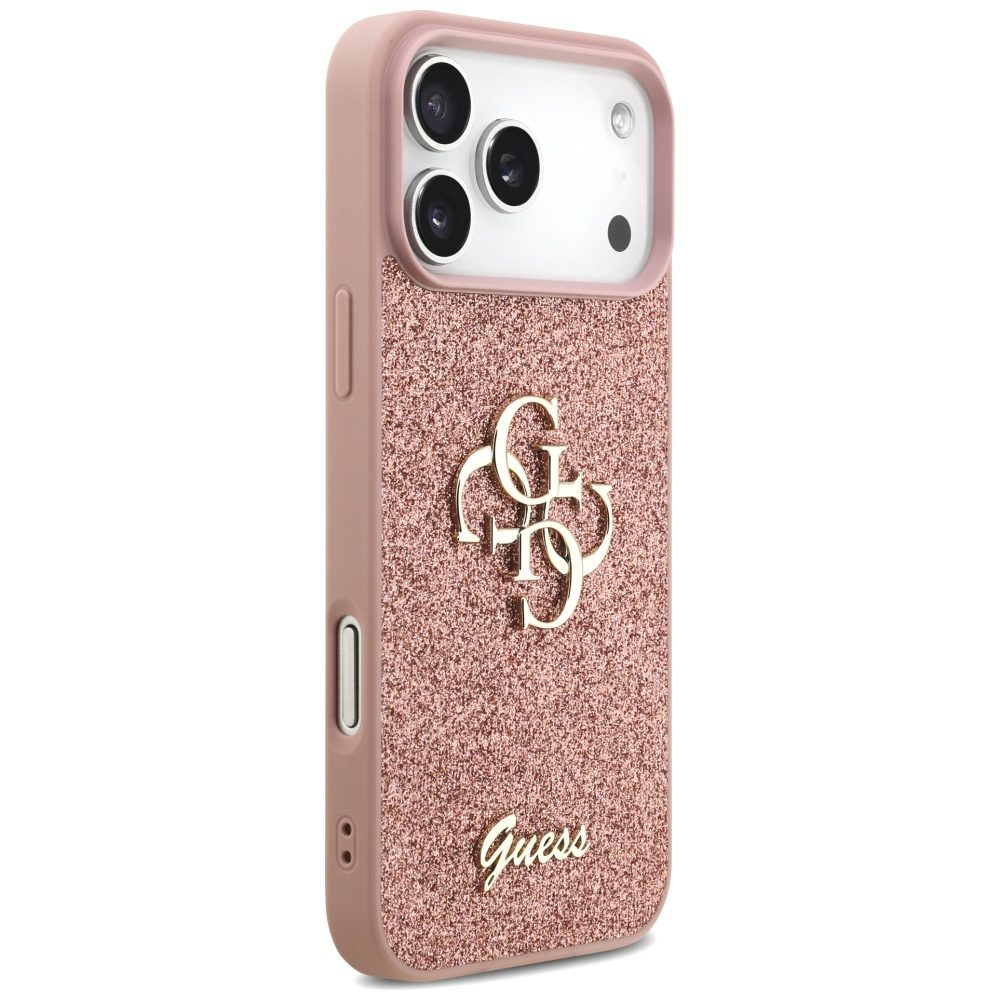 200825_4 Guess Fixed Glitter Big 4G Case for iPhone 17 Pro Max - Pinkeng