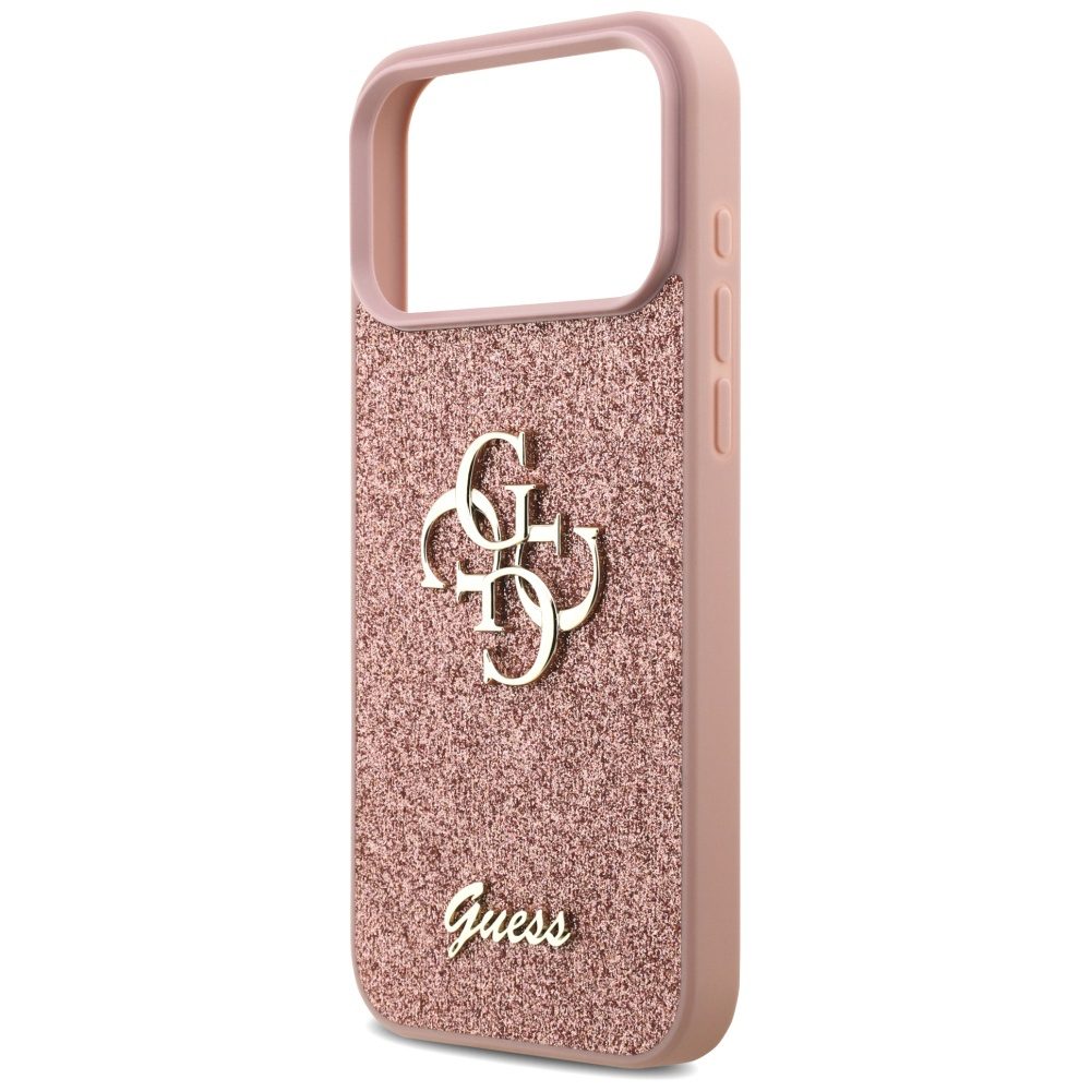 200825_6 Guess Fixed Glitter Big 4G Case for iPhone 17 Pro Max - Pinkeng