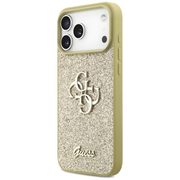 200826_2 Guess Fixed Glitter Big 4G case for iPhone 17 Pro Max - goldeng