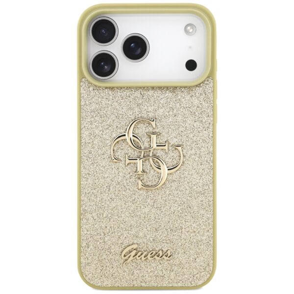 200826_3 Guess Fixed Glitter Big 4G case for iPhone 17 Pro Max - goldeng