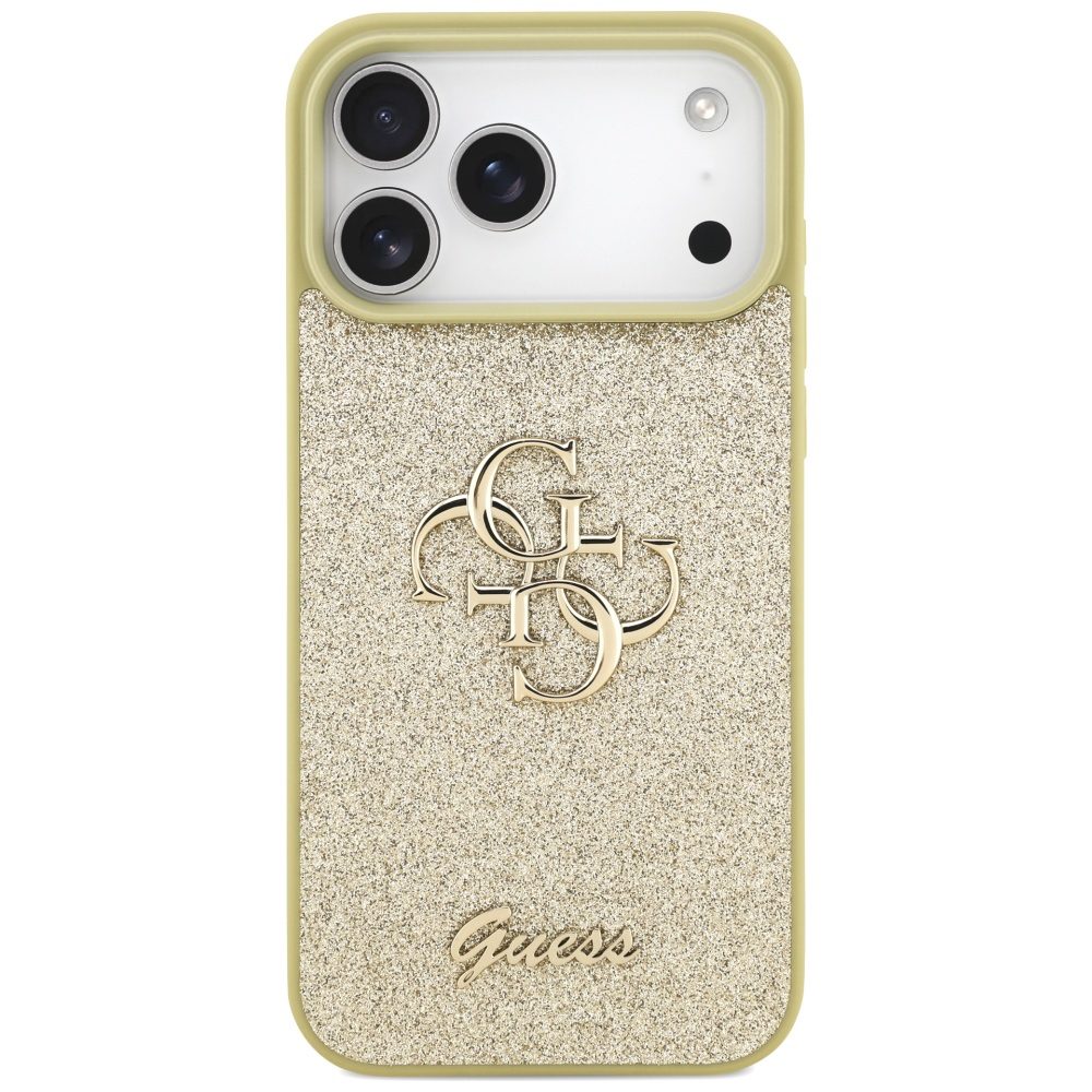 200826_3 Guess Fixed Glitter Big 4G case for iPhone 17 Pro Max - goldeng