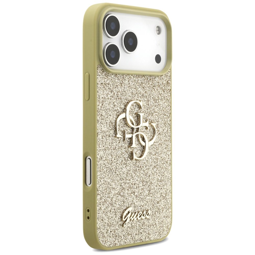 200826_4 Guess Fixed Glitter Big 4G case for iPhone 17 Pro Max - goldeng