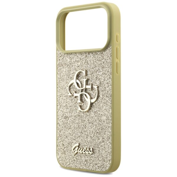 200826_6 Guess Fixed Glitter Big 4G case for iPhone 17 Pro Max - goldeng