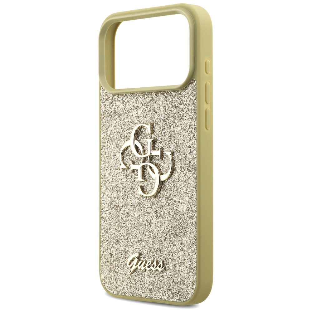 200826_6 Guess Fixed Glitter Big 4G case for iPhone 17 Pro Max - goldeng