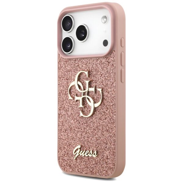 Guess Fixed Glitter Big 4G Case for iPhone 17 Pro - Pinkeng