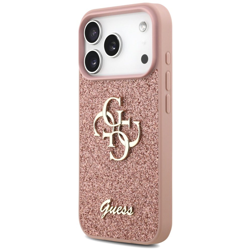 Guess Fixed Glitter Big 4G Case for iPhone 17 Pro - Pinkeng